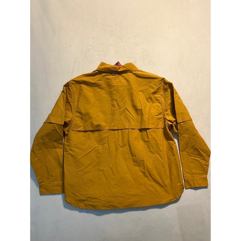 Woolrich Womens Mustard Yellow Utility Button Up Shirt L NWT - Picture 3 of 8